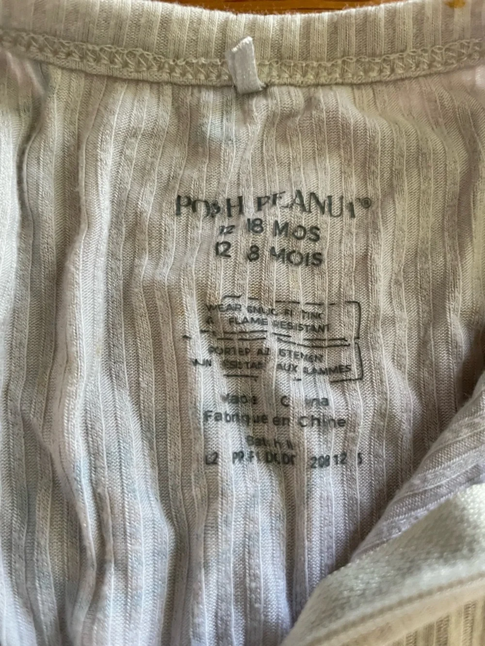 Posh Peanut Hanukkah Light Blue & White Long-Sleeve Zip Footed One-Piece